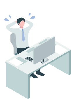 ハラスメント研修をどうすればいいか悩んでいる社員のイラスト